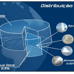 Figura 01 – Disposição da distribuição da água no planeta.