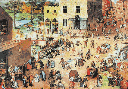 Figura 1. Pieter Bruegel, Children’s Games, 1560, oil on panel, 118x161 cm. Kunsthistoriches Museum, Vienna, inv. No. GG 1017 (artwork in the public domain). ORROCKS, A. Homo ludens: Pieter Bruegel’s Children’s Games and the Humanist Educators’. Journal of Historians of Netherlandish Art, 2012. 