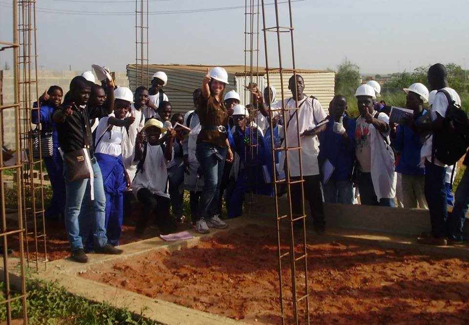 Visita técnica em obras. Alunos de Construção Civil. Ano de 2010.