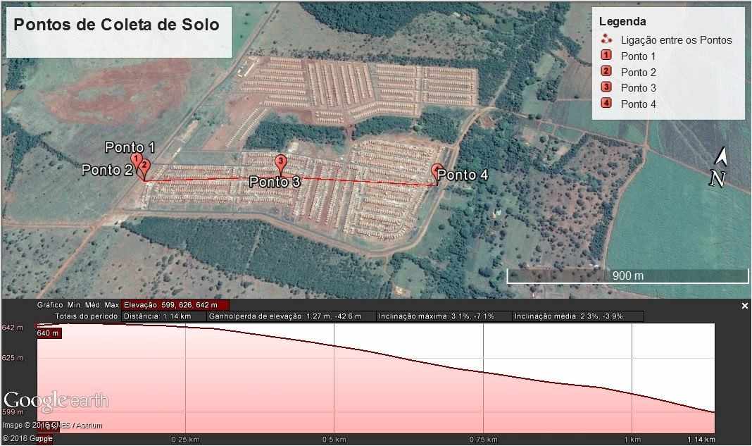 Figura 11: Declividade Fonte: GoogleEarth Org.: Alves 2016.