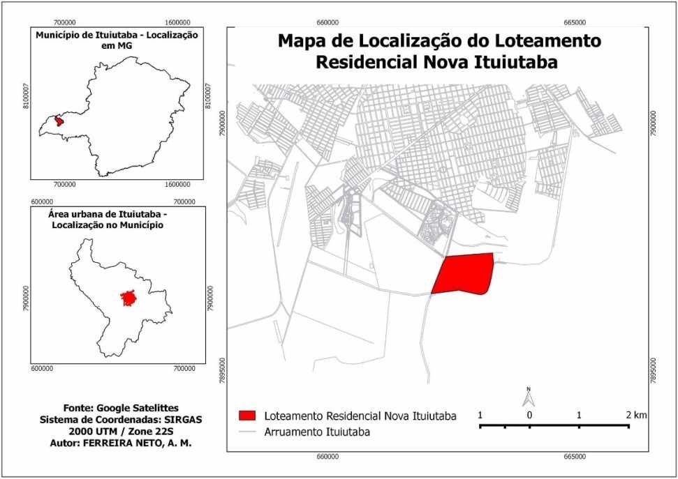 Figura 01: Localização da Área de Estudo. Org.: FERREIRA NETO, A. M. 