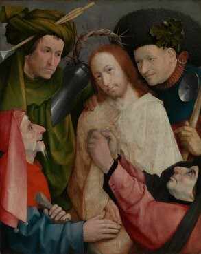 Figura 1 - “Cristo Escarnecido (Coroação de Espinhos)”, cerca de 1510, óleo sobre carvalho. Fonte: www.nationalgallery.org.uk/paintings/hieronymus-bosch-christ-mocked-the-crowning-with-thorns