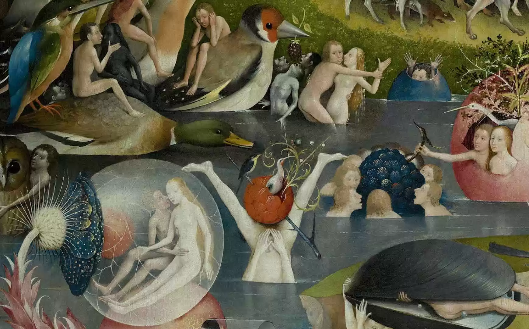 Figura 2 - Detalhe do tríptico “O jardim das delícias terrenas”, óleo sobre carvalho 1503-1515. Fonte: filmforum.org/film/hieronymus-bosch-touched-by-the-devil-film