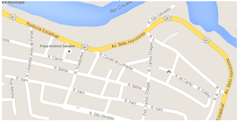 Localização do Bairro Filomena, objeto de estudo. Fonte: Google mapa.