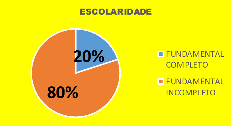 Escolaridade dos pedreiros. Fonte: Próprio autor.