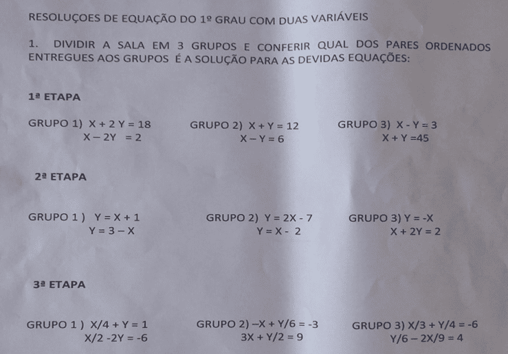 Equações de 1º grau: jogos para facilitar a aprendizagem