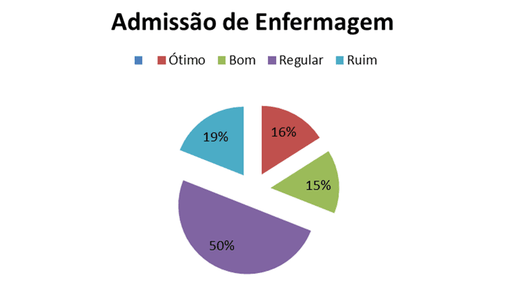 Figura 1 – Gráfico Admissão de Enfermagem. Fonte – Autoria própria. 2017