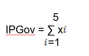 Equação 3 - Fórmula para o cálculo do IPGov. Fonte: Dados da pesquisa (2015).