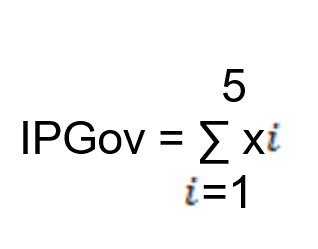 Equação 4 - Fórmula para o cálculo do IPGov. Fonte: Dados da pesquisa (2015).