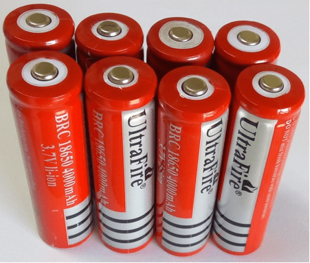 Figura 4: Conjunto de 8 baterias utilizadas no estudo. Fonte: (AUTOR, 2018)