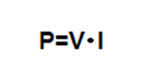 Figura 6 (a): Fórmula usada para cálculo de corrente elétrica. Fonte: (PT, 2018)
