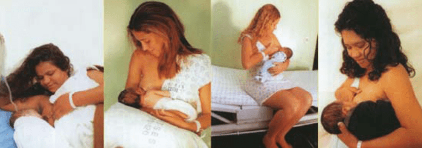 Figura 1: Escolha da posição mais confortável para a mãe e o bebê. Fonte: Brasil (2006b, apud BRASIL, 2015, p. 34).
