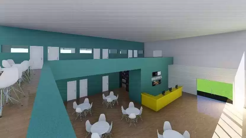 Figura 17 – Biblioteca/Sala de estudos. (Imagem desenvolvida pela autora do trabalho)
