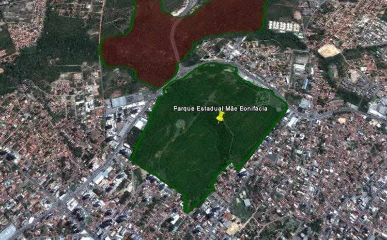 Figura 2 – Imagem google Earth – Parque Estadual Mãe Bonifácia.