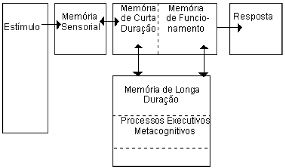 Quadro 1 - Como ocorre o processamento de informações nos seres humanos. Fonte: BORUCHOVITCH, 1999, p. 4