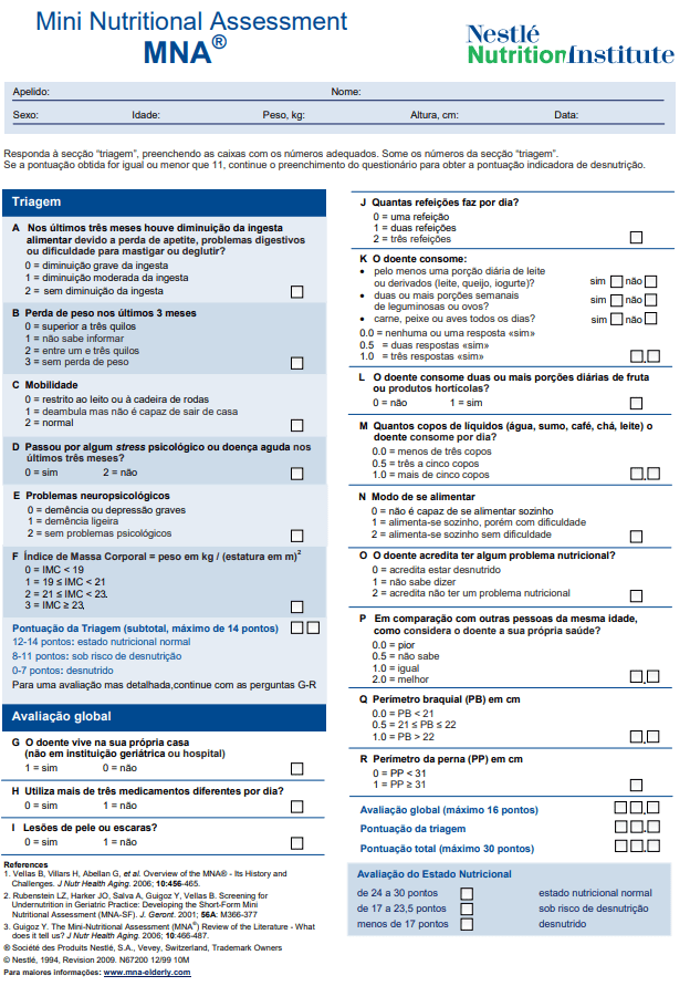 ANAMNESE NUTRICIONAL Modelo de Formulário