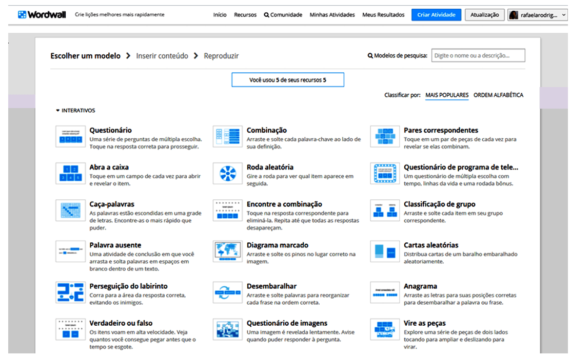 PDF) Ensino remoto: apresentação de jogos da plataforma Wordwall para  ensinar estatística nos anos iniciais