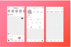 Interface do Instagram