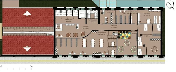 Planta de layout pré-existência 1º pavimento