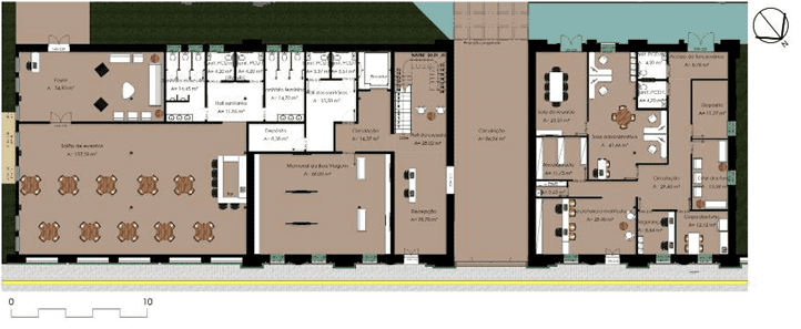 Planta de layout pré-existência térreo