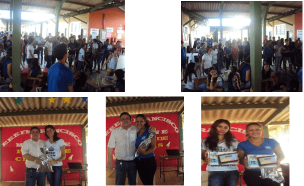 Os alunos de toda a escola presenciaram o evento de entrega da premiação para as duas alunas que leram mais livros no decorrer do ano letivo de 2016