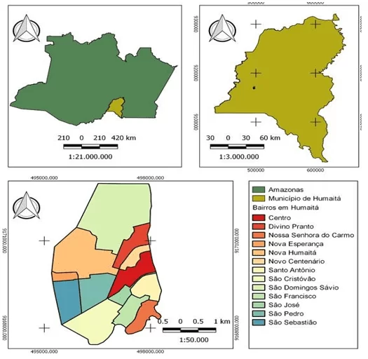 Mapa de Localização do Município de Humaitá-AM