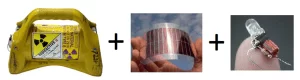 System proposed combining these elements to have a shielding that could indicate or not the presence of a radiation source