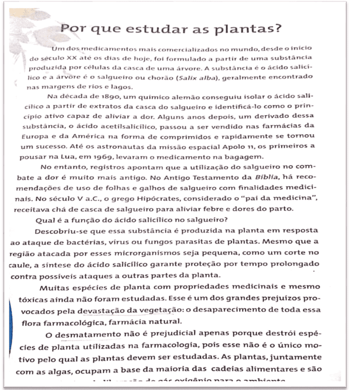 Texto introdutório aos assuntos de botânica (Por que estudar as plantas)
