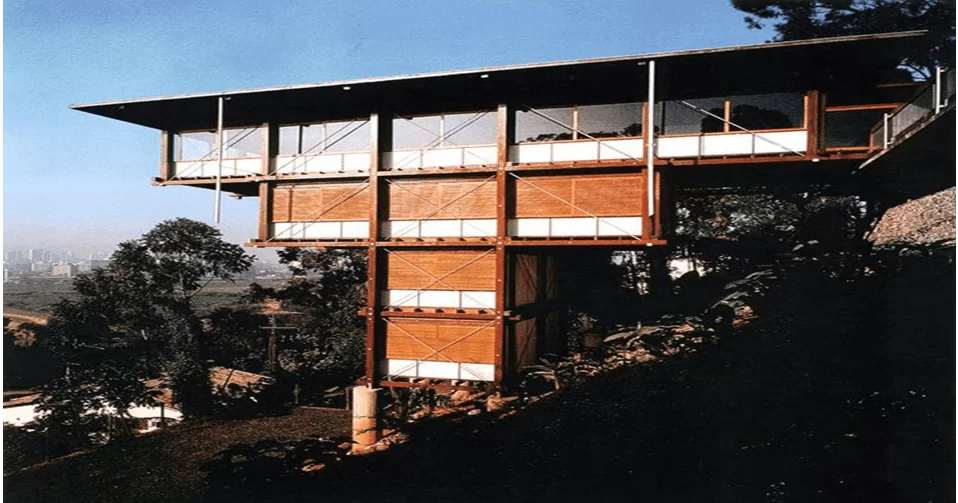 Residência Hélio Olga por Nelson Kon /Construída em 1990. Foto por: Marcos Acayaba