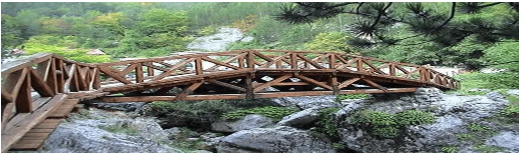 Ponte feita de madeira. Fonte: Google Imagens