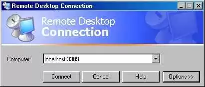 Abbildung 4-virtuelle Server-Zugriff über Remote Desktop Verbindung (Windows). Quelle: angepasst (DSLREPORTS, 2013)