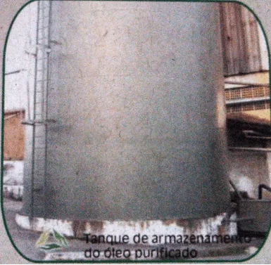 Figura 25: Tanque de armazenamento de óleo purificado. Fonte: Catálogo disponibilizado pela empresa Grande Rio Reciclagem Ambiental