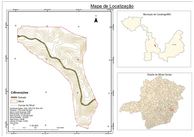 Figura 1 - Mapa de localização da Serra da Piedade/MG.
