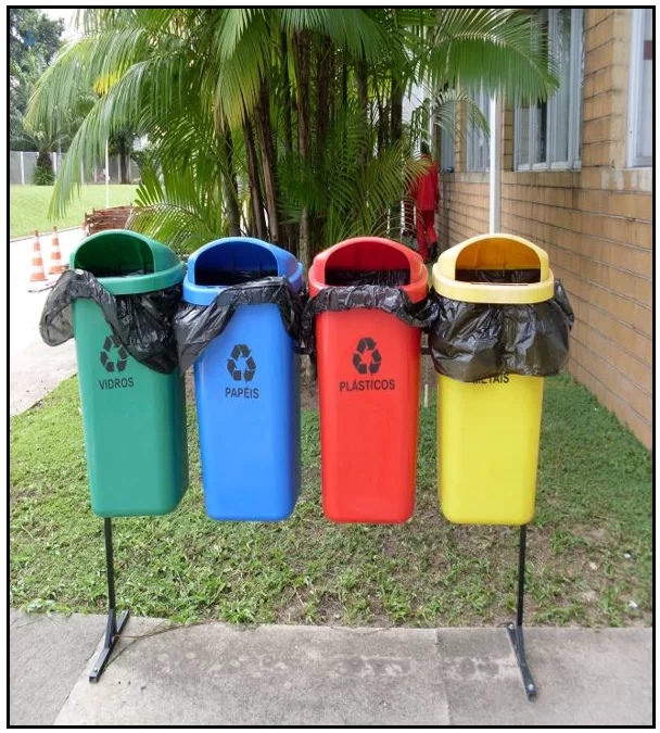 Imagem externa do trabalho realizado dentro da empresa e junto aos funcionários sobre educação ambiental.