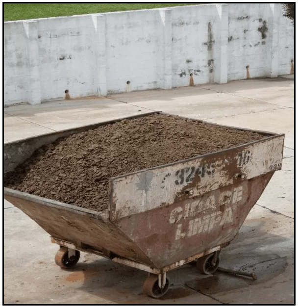 resíduo sólido após separação do mesmo dentro do tanque de separação do sólido, do liquido e do gás.