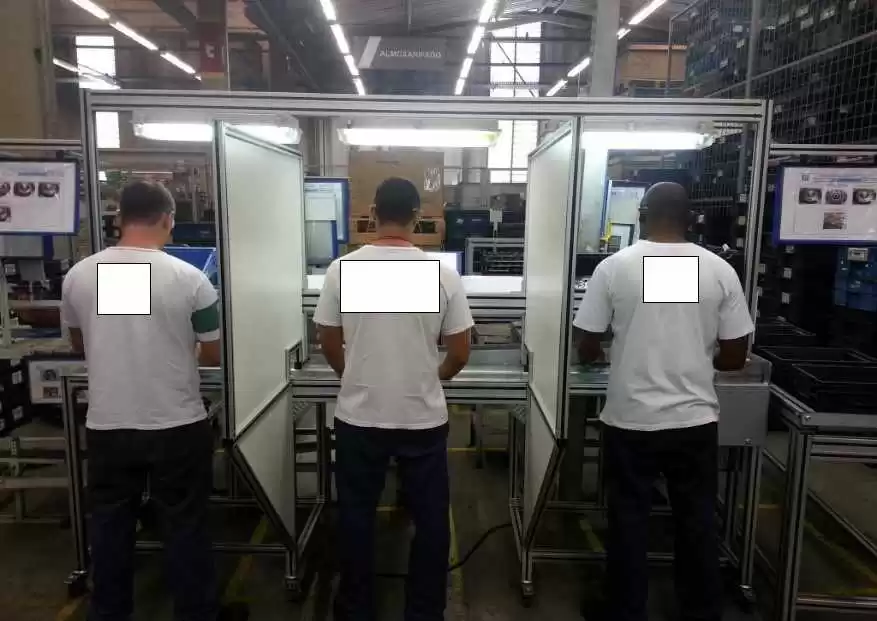 Figura 12 – Implementação da linha segmentada. Fonte: Acervo da empresa.
