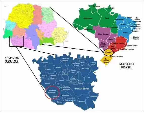 Figura 14 – Mapa de localização. Fonte: ORTOLAN, Mariéle Tonelo. 2015