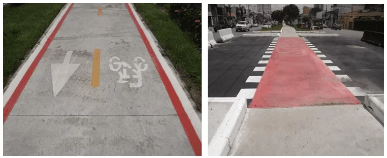 Figura 8 - Ciclovia da Avenida Duque de Caxias. Fonte: AUTOR