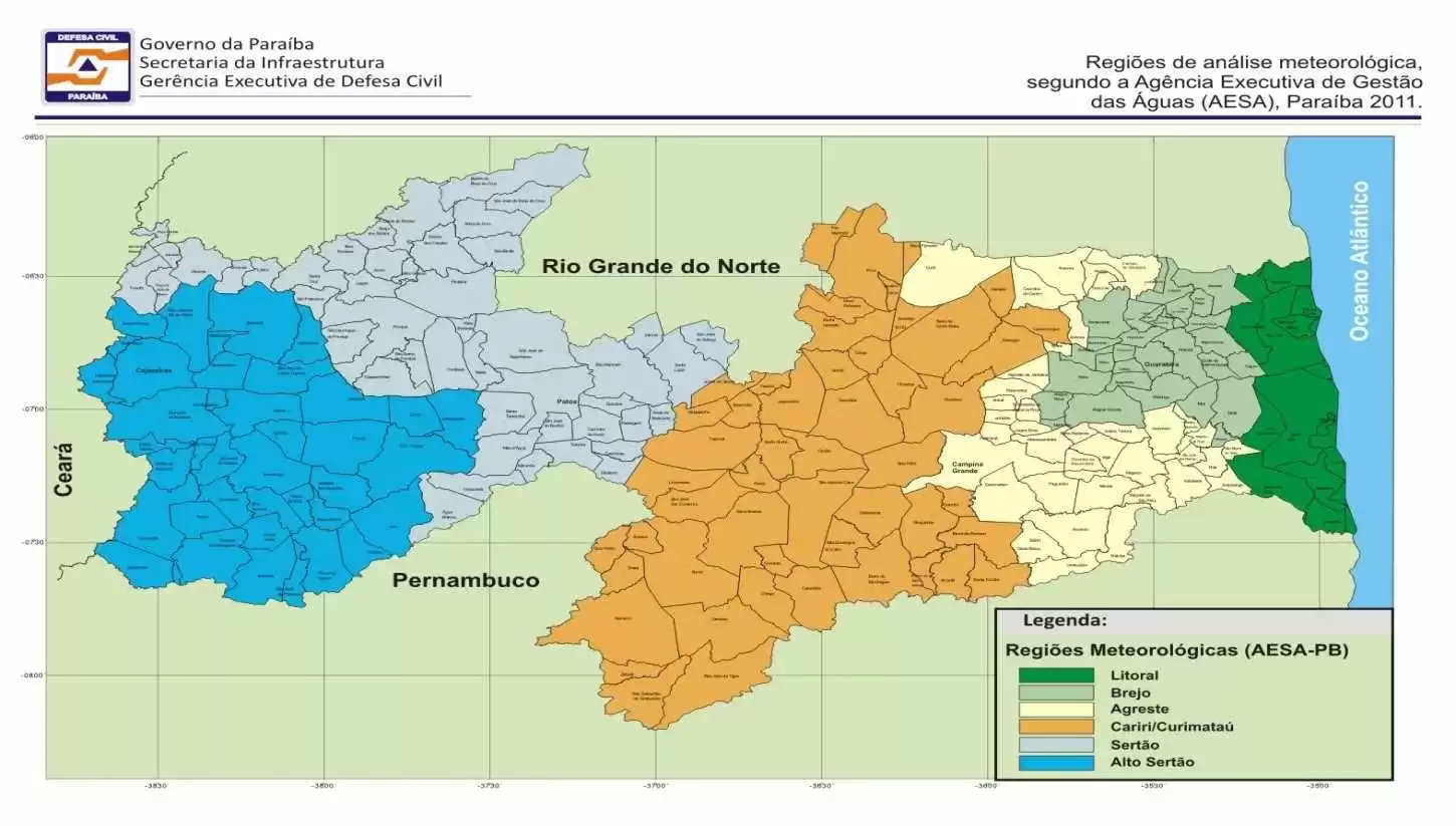 Figura 1- Posição Geográfica da Hepatite A dos endereços residenciais na Paraíba. Fonte: Lac. HULW-UFPB, 2011( Figura modificada pelo autor).
