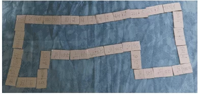 Praticando o jogo de dominó da Potência