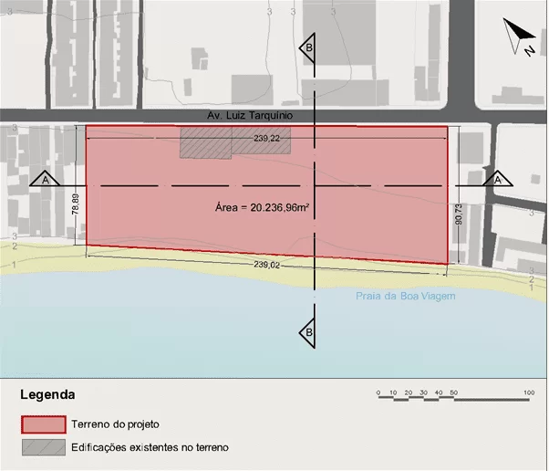 Mapa de fisiografia do terreno