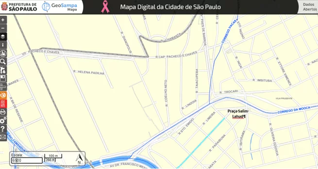 Localização da Praça Salim Lahud