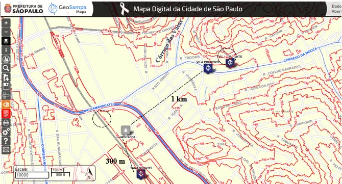 Localização do Piscinão Guamiranga