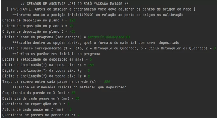 Tela de edição de programa padrão retângulo ou quadrado