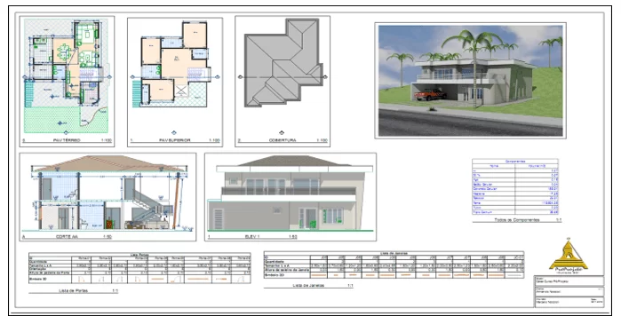 Modelagem de uma casa utilizando o ArchiCAD (2019).