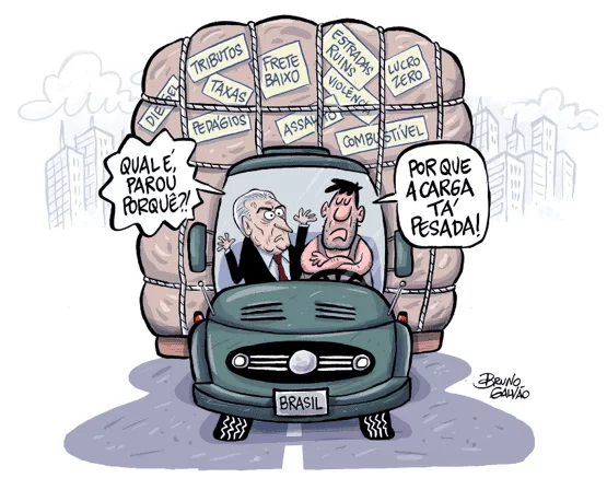 Greve dos caminhoneiros.