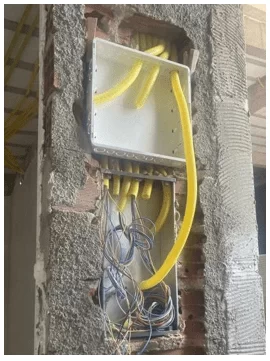 Quadro de distribuição já em sua nova posição