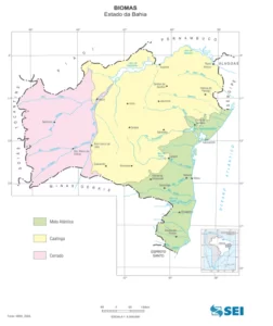 Mapa dos Biomas da Bahia