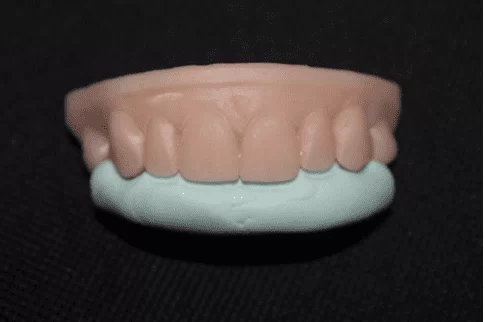 Prova da guia de silicone no modelo 3D